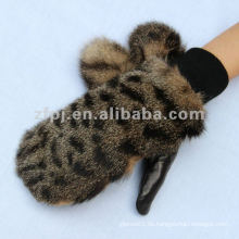 2012 neuester Leopard-Kunstpelz-Leder-Handschuh